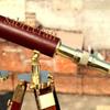 Handgemaakte Antiek Messing Spionnenkijker Telescoop Verstelbaar Statief Tafelblad Replica