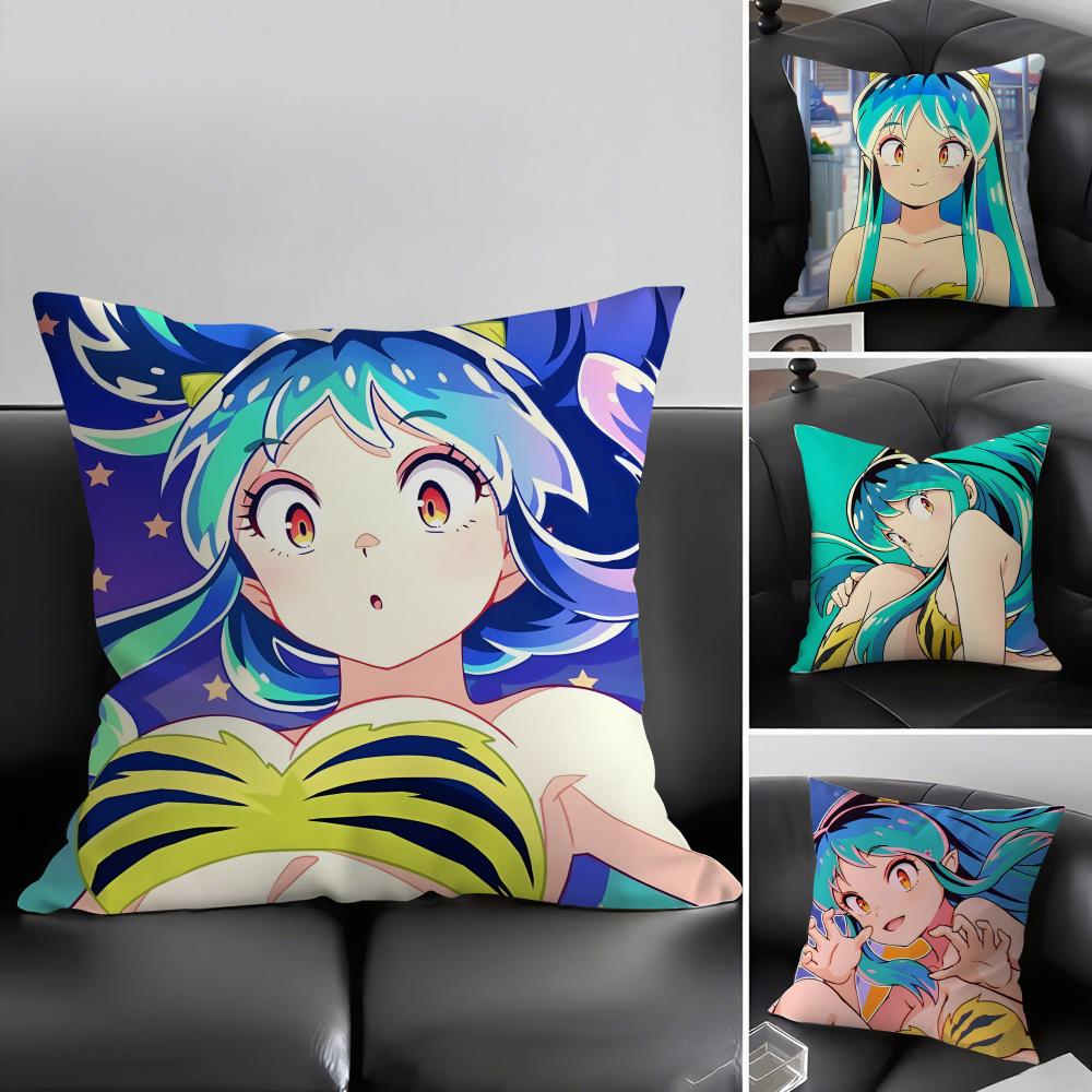 UUrusei YatsuraA Anime Cushion Cover Pillowcase Ultra Soft Skin Friendly Fabric Cloud Like Comfort Concealed Zipper