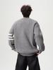 Men's Trendy Solid Color Round Neck Knitted Sweater - Autumn/Winter Casual Long Sleeve Korean Style Base Layer