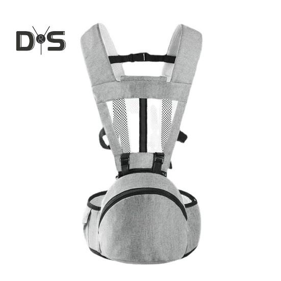 

Эргономичная переноска-кенгуру с табуреткой на тазобедренном сиденье Регулируемая переноска для новорожденных и малышей для комфортного грудного вскармливания Безопасная табуретка для младенцев без помощи рук светло-серый