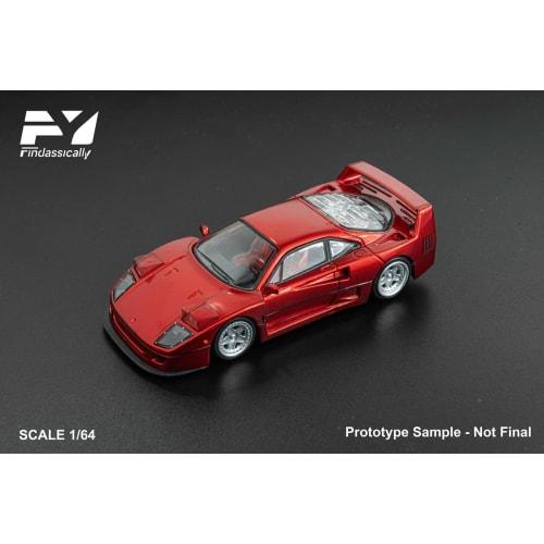 FREESTYLE Finclassically 1/64 Scale F40 Transparent Red Finished Model FY64096
