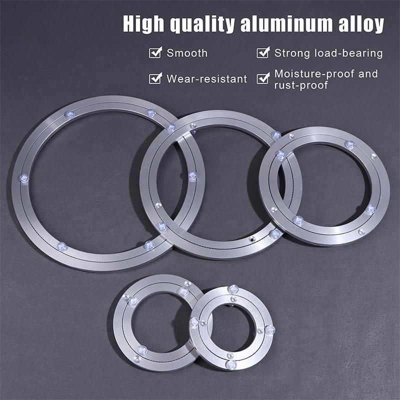 5/5.5/8/10/12 Inches Aluminum Ball Bearing Turntable Bearings Swivel Plate Smooth Swivel Plate Rotating Table Rotating Round