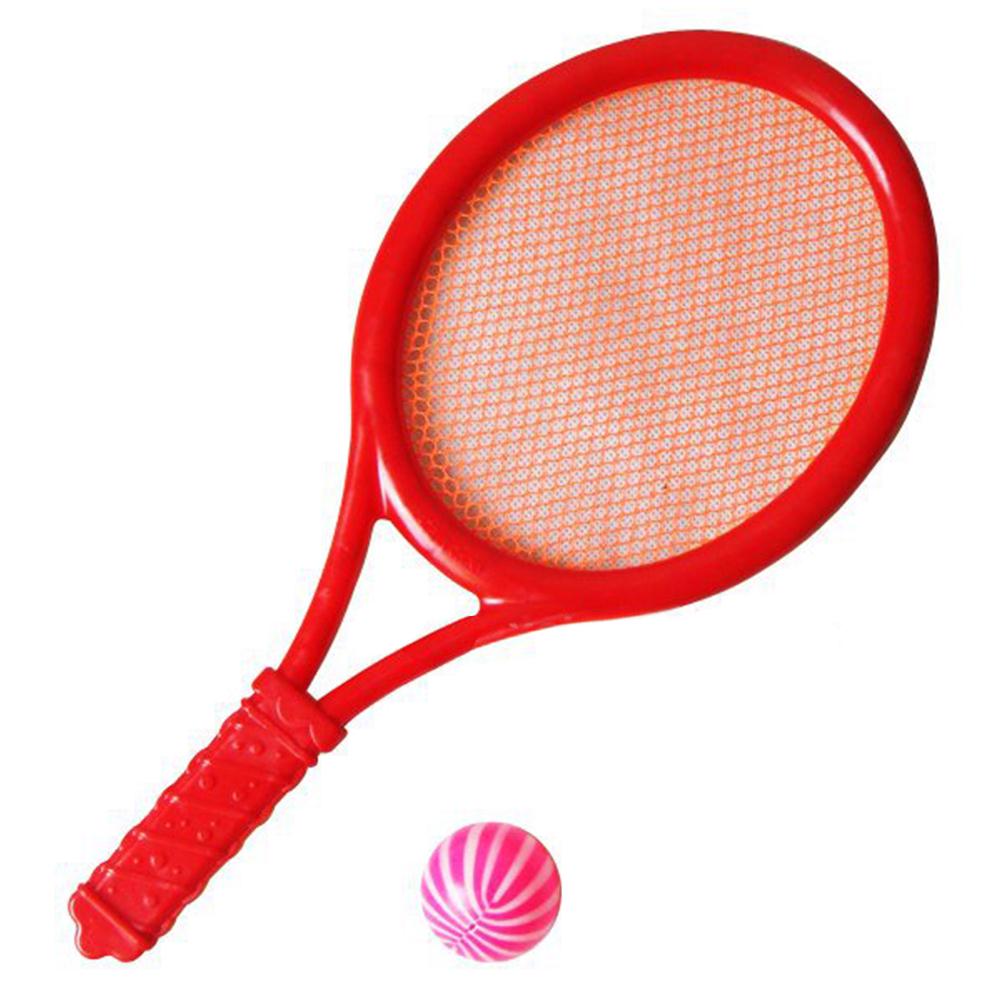 Plastic Rackets Set Tennis Racquets Battledores with Tennis and Badminton Children Sports Toy Random Color