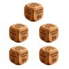 1/2/3/5/6/8Pcs Wooden Quilter Dice with 6 Engraved Quilting Tasks Solid Wood Quilting Embroidery Knitting Projects Baking Drinking Decision Dice Tools