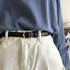 The Korean-style Black Small Belt Without Holes Is A Versatile Belt for Female Students. It Is Delicate and Soft, and Does Not Require Holes