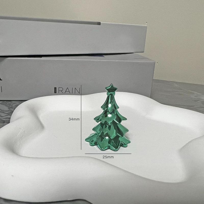 Christmas Tree Ornament Ceramic Cup Lid Handle Decoration Christmas Mini Desktop Ornaments