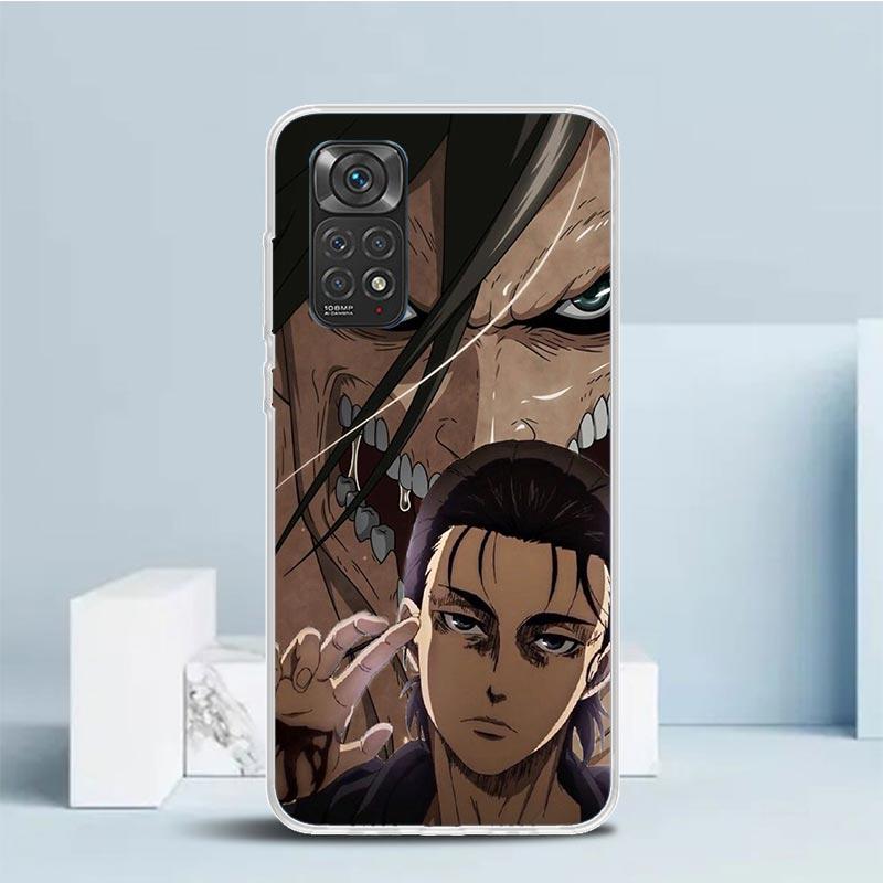 A-Attack on T-Titan Eren Yeager Soft Cover for Xiaomi Redmi Note 15 14 13 12 Pro Plus Phone Case 14S 11S 11T 11E 10S 10 4G Patte