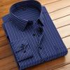 Men's Striped Long Sleeve Shirts Autumn Anti-wrinkle Business Shirt Fashion Casual Comfortable Breathe Slim Fit Shirts