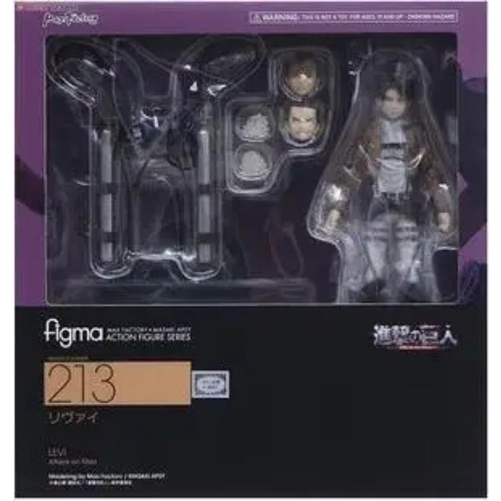 Figma 3 Style Attack on Titan Anime Shingeki no Kyojin Scouting Legion Levi Boxed PVC Action Figure Model Toy Gift