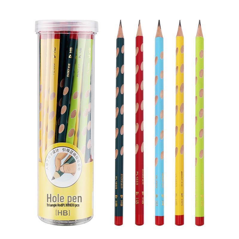 Bao Ke Tri-Grip Writing Pencils: HB & 2B for Students, Corrective Triangular Design HB чёрный