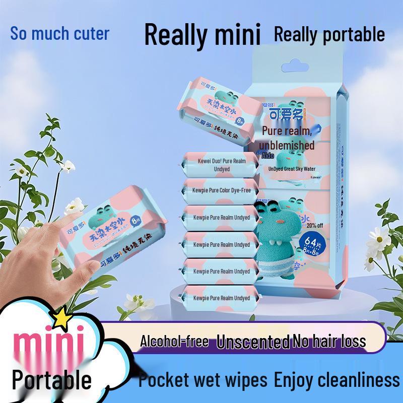 Salviettine Umidificate Portatili Kewodo per Bambini - Mini Confezione per Mani, Bocca e Glutei