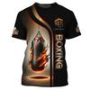 Summer Loose Casual Plus Size Men's Short Sleeved T-shirt Boxing Pattern Print Fashionable Daily Comfortable T-shirt