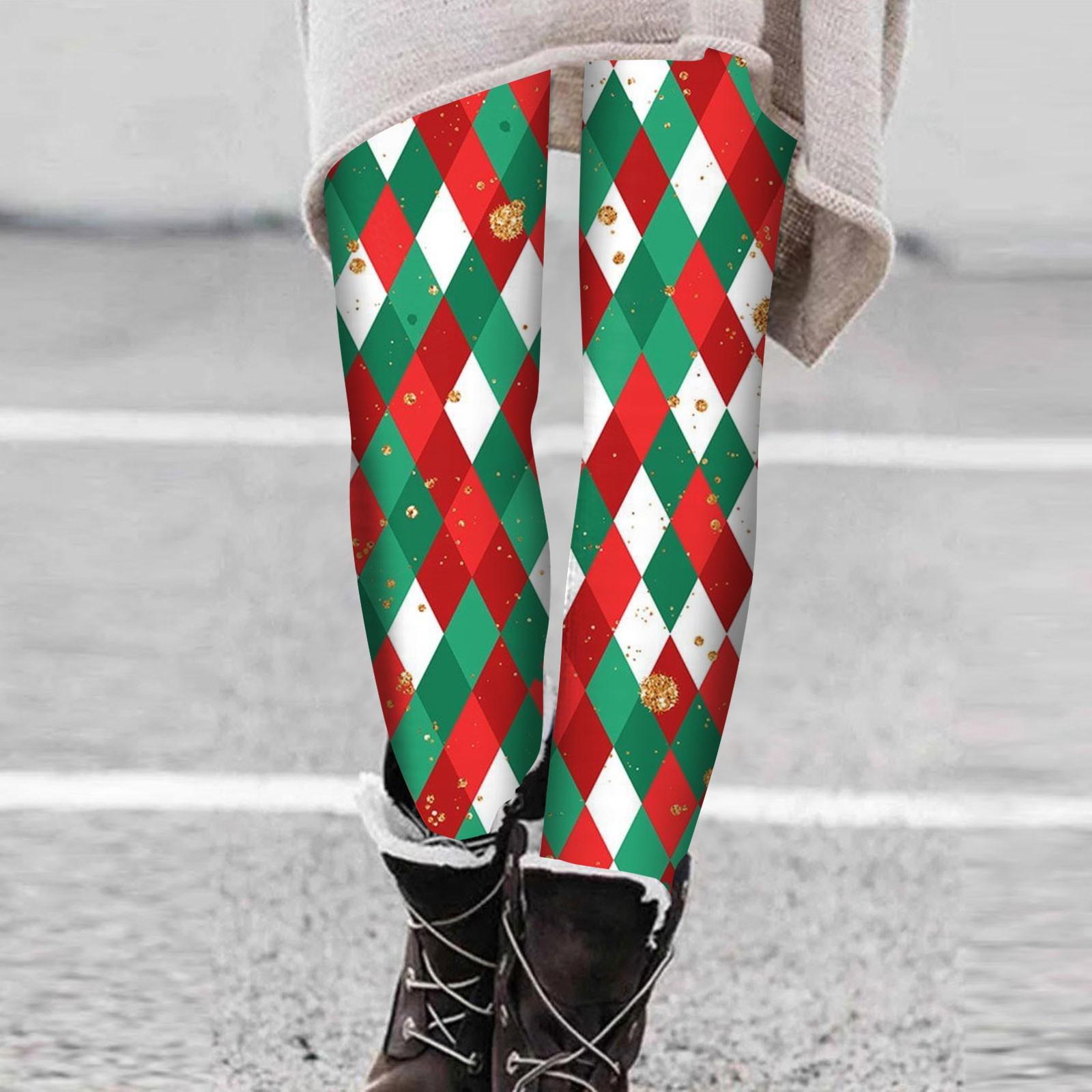 

Женские брюки с рождественским принтом, эластичные, мягкие, повседневные, домашние, спальные брюки L красный