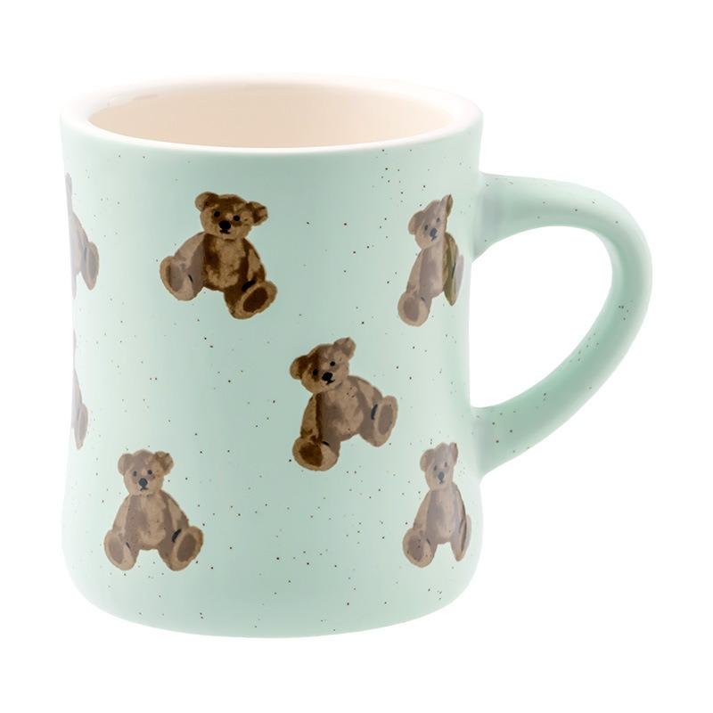 1PC Cartoon Cute Bear Cup Creative Ceramic Mug Household Tea Cup Coffee Breakfast Cup Household Goods