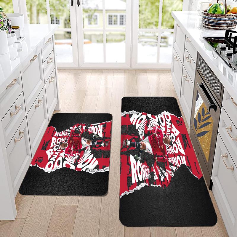 Cristiano Ronaldo Flannel Area Rug Soft Kitchen Floor Mat Non Slip Carpet Room Decor