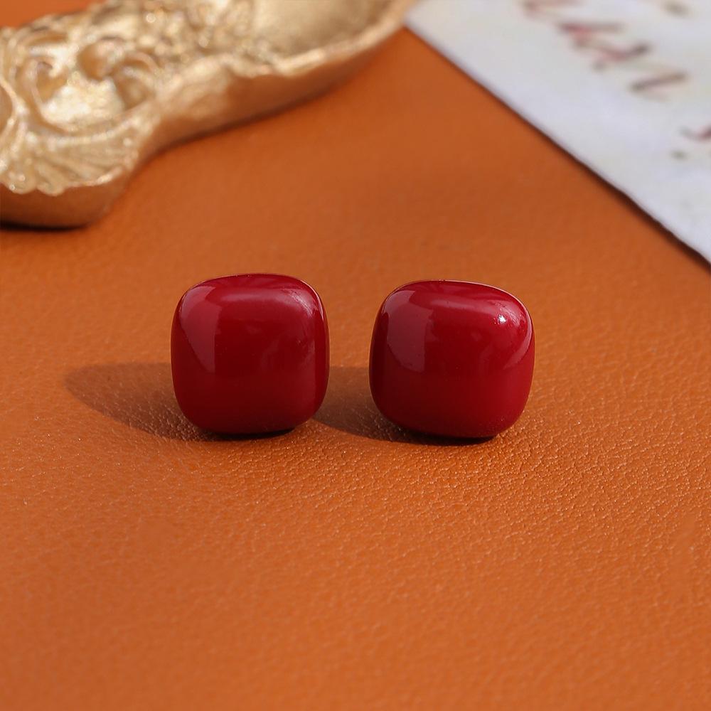 Elegante Geometrische Perlenwürfel-Ohrringe - Schlicht, Modisch und Vielseitig