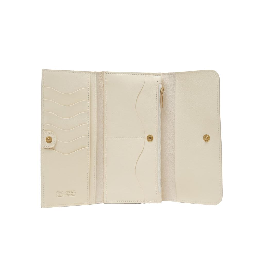 Lange Geldbörse SCW009 PV0001 Modell Continental Wallet Classic BIANCO [Il Bisonte] (Alte Nummer C0775) LATTE-B [Artikel]