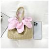 Water Resistant Floral Crossbody Bag Korean Style Pocket Flower Drawstring Canvas Shoulder Bag for Rainy Day Outdoor Use