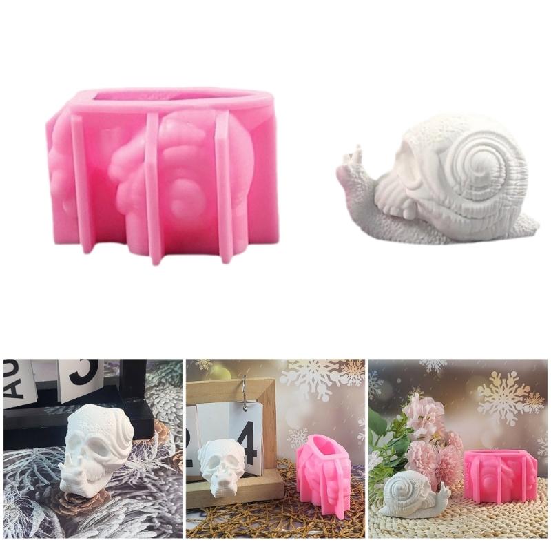 Skull Snail Sculpture Silicone Molds for Epoxy Resin, Home Decorations, Plaster Decorations Halloween Party Decorations