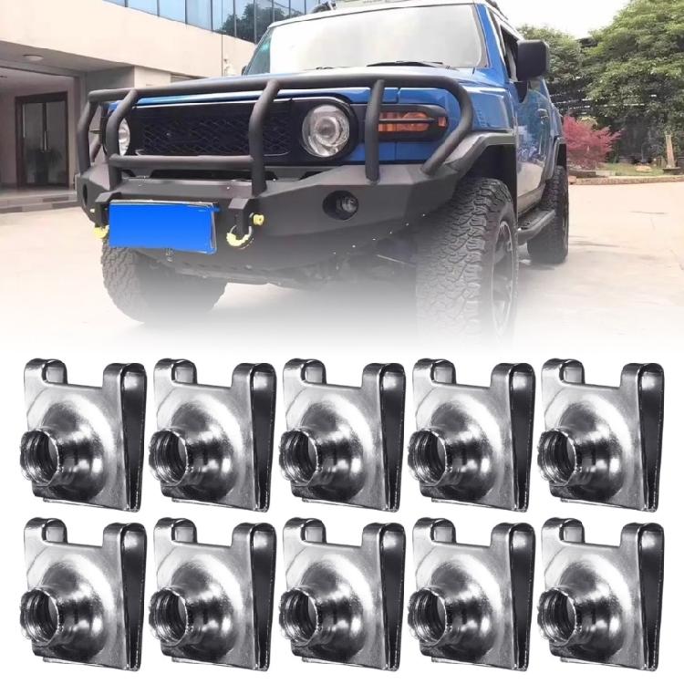 Automotive Accessories Number Plate Fixed Buckle Easy Installation Bumper License Plate Mounting U Type Clips Nuts