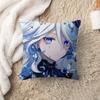 Anime Game Genshin Impact Furina Cushion Cover Inches Farmhouse Decor Home Throw Pillow Covers for Couch Decorations