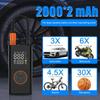 Portable Air Compressor Bikes Vehicles Motorcycle Tire Inflator Pump Digital Display Pressure Gauge Detect with LED Lamp