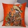 Capa de Almofada de Desenho Animado Fofa Colorida Caveira Fronha Carro Sofá Decoração para Casa