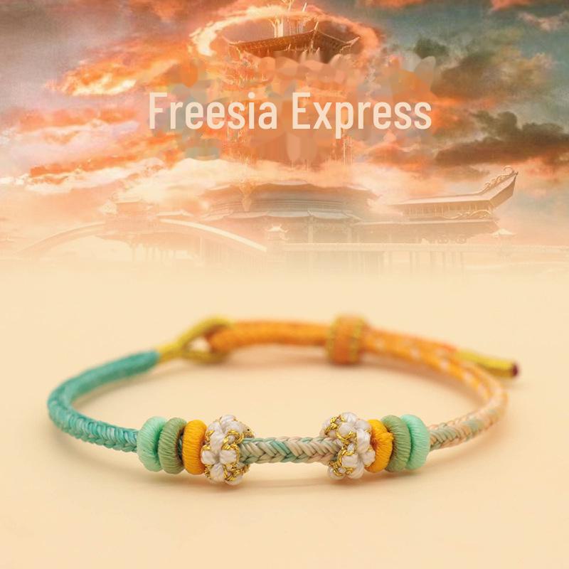 

Браслет ручной работы Цяньли Цзяншань: Красочные бусины в национальном стиле с большими отверстиями