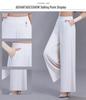 Women's Black High-Waisted Wide-Leg Skirt Pants – Summer 2026, Plus Size, Slimming, Loose, Casual.