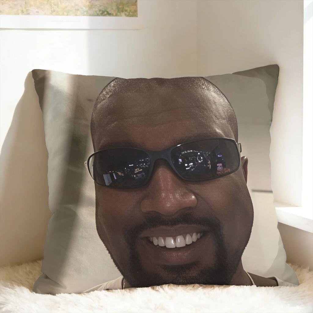 Kanye West Meme Pillow Case  Vintage Pillow Cover Square Pillowcases For Living Room Sofa