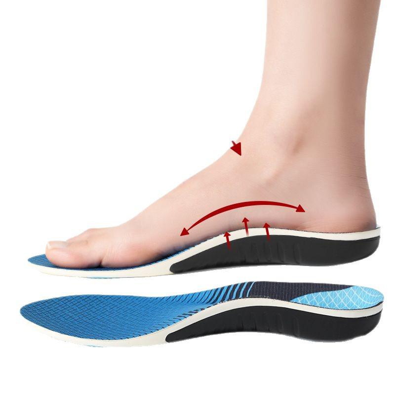 Unisex Shock Absorption Orthotic Sports Insoles with Arch Support for Foot Eversion
