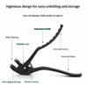 Stainless Steel Anti-Splash Curved Elbow Nail Clipper Ergonomic Handle Heavy Duty for Adult Toenail Fingernail Trimming
