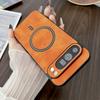 Vintage Leather for Magsafe Phone Case for Google Pixel 10 9 8 7 Pro XL 10A 9A 8A 7A  Magnetic Wireless Charge Protective Cover