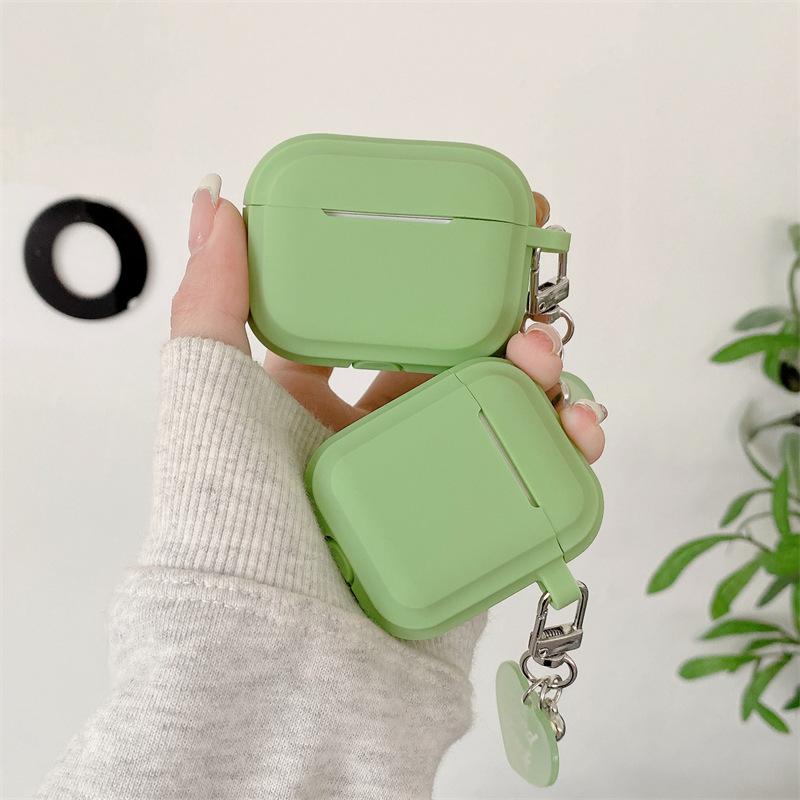 Matcha green love for AirPods 1 generation protective case second generation 1 generation pro1 apple bluetooth headset case simple