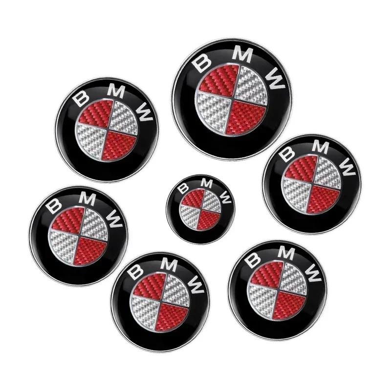 7pcs Front Hood Emblem Car 50th Anniversary Logo 82mm+Rear Badge 74mm+Wheel Hub Cap 68mm Decoration Cover Styling for BMW M