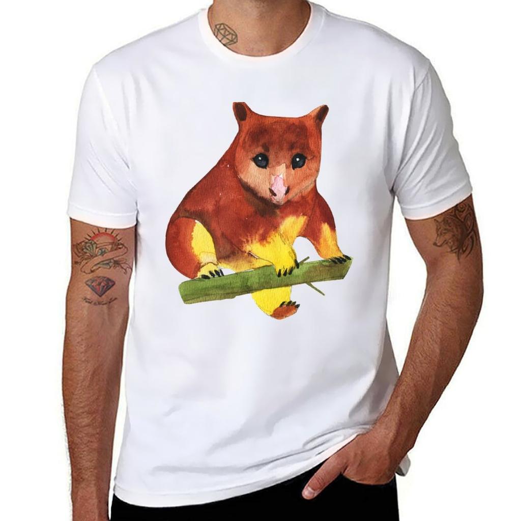 Cute Tree Kangaroo Watercolor Cute Tree Art Adorable Drawing Best Gift Idea For Lover Tshirt Plus Size Short Sleeve Tshirt