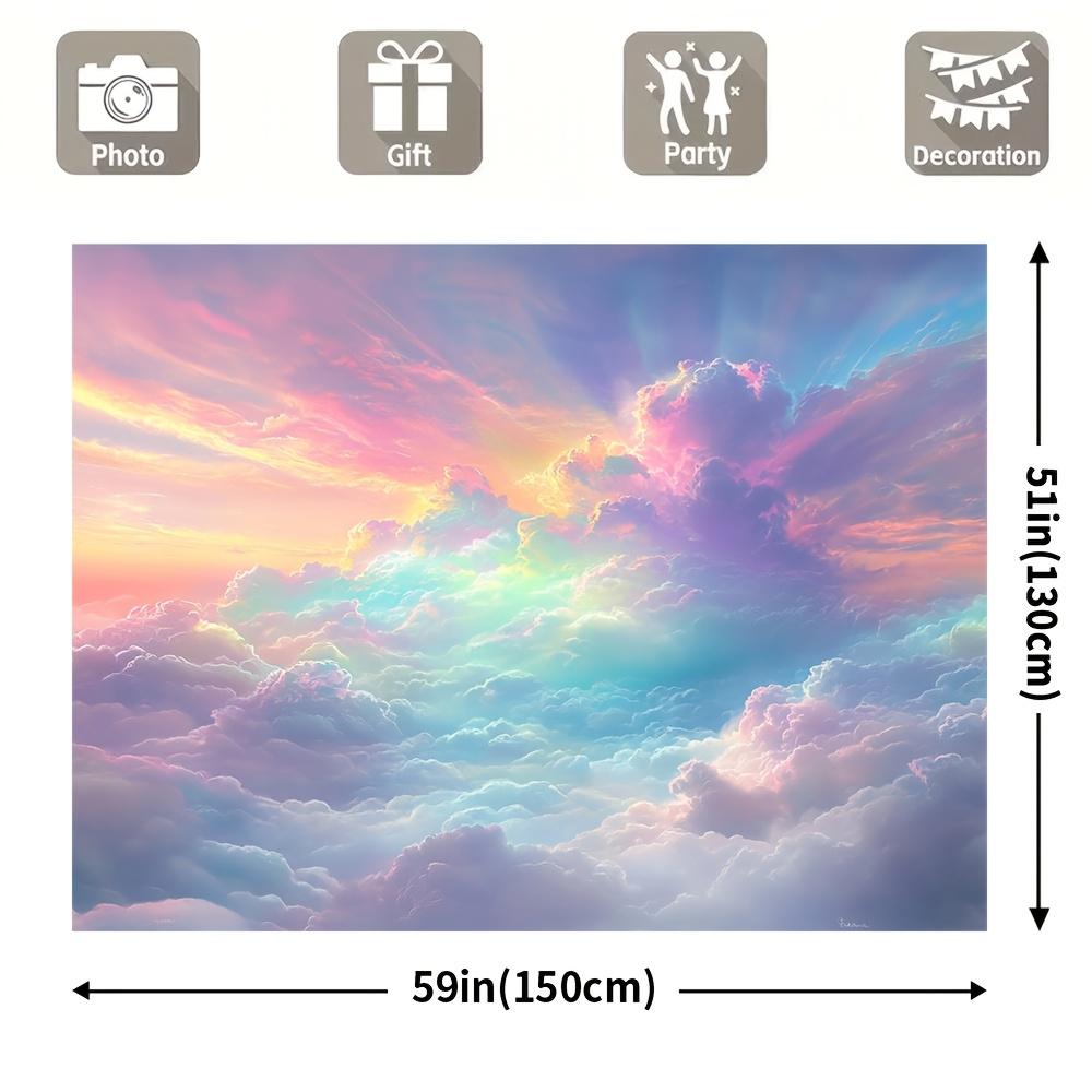 1pc Dreamy Cloud Photography Background Banner, Multi Functional Studio Prop, Universal Style, No Need for Electricity