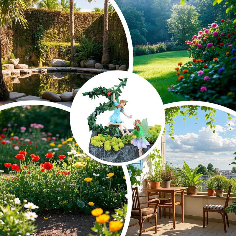 Fairies For Fairy Garden Resin Flower Fairy Ornaments Glowing In The Dark Collectible Miniature Landscape Scene Accessories For