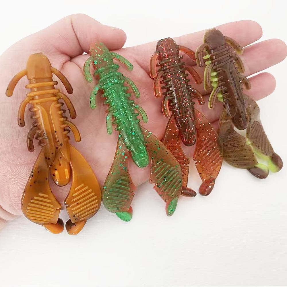 3 Stück Hinderniss Garnelen Weicher Kunstköder Lebensecht Realistischer Köder Kreative Angeln Weiche Köder