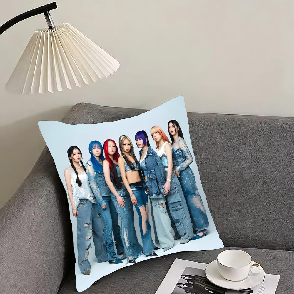 HHana Girl Group Cushion Cover Pillowcase Ultra Soft Skin Friendly Fabric Cloud Like Comfort Concealed Zipper