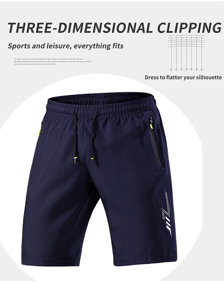 Di Yu Shenlong Men's Quick-Dry Ice Silk Fitness Shorts - Summer Casual Running Five-Point Pants