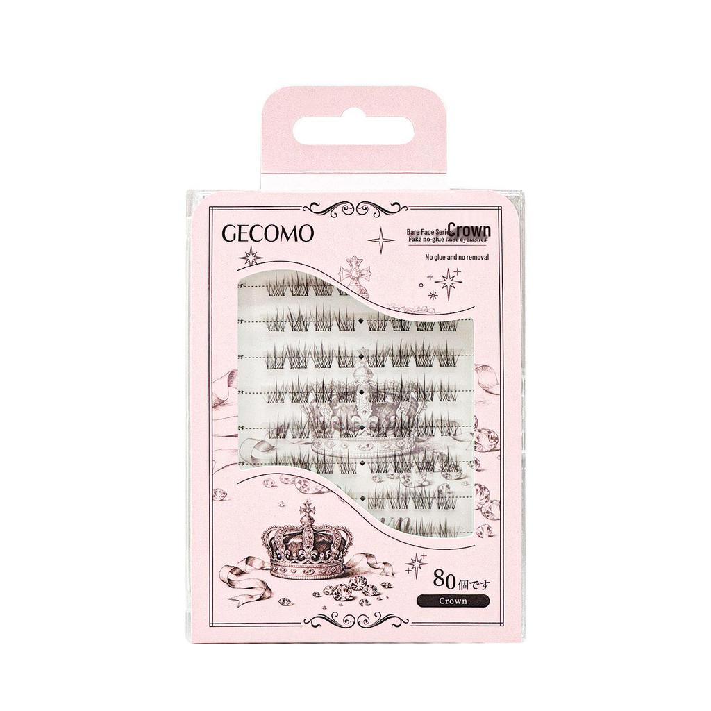 GECOMO Glue-Free Natural Brown Passion Fruit Wispy Eyelashes for a Messy, Clear Look