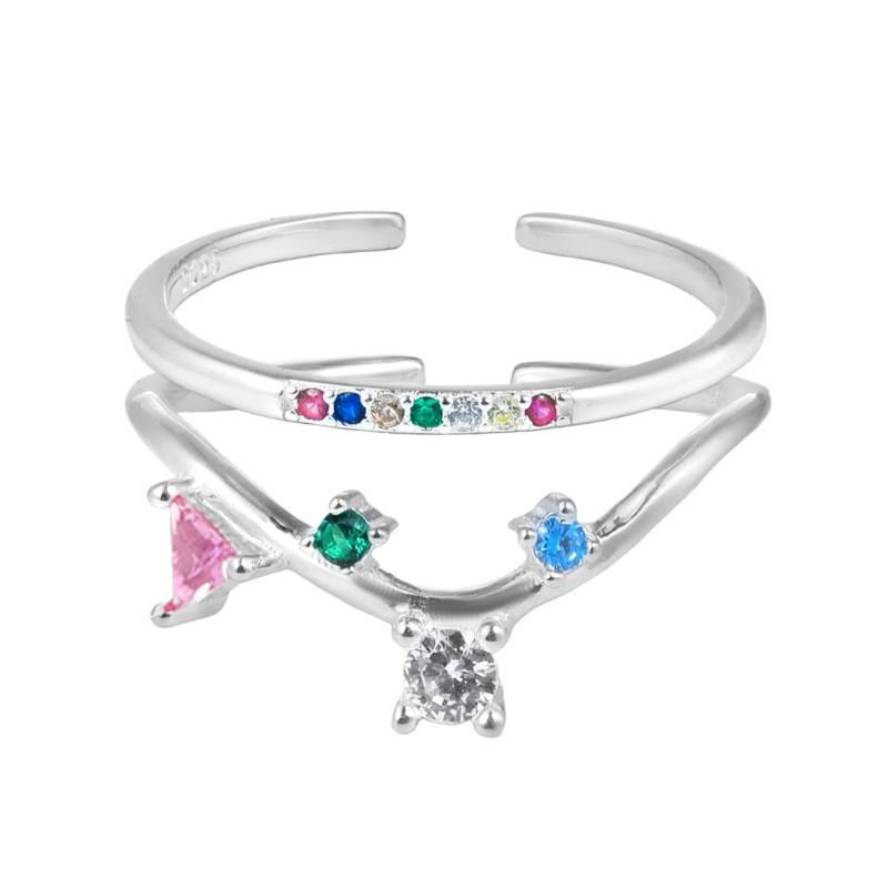 Chic Unique Design Adjustable Copper Ring For Women Featuring Elegant Geometric Shape