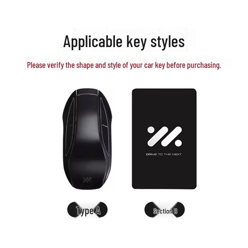 Hand-Braided Car Key Cover for 2022-2023 Zhiji LS7, L7 Angel Wheel Version, Remote Control, Unisex, Full Coverage