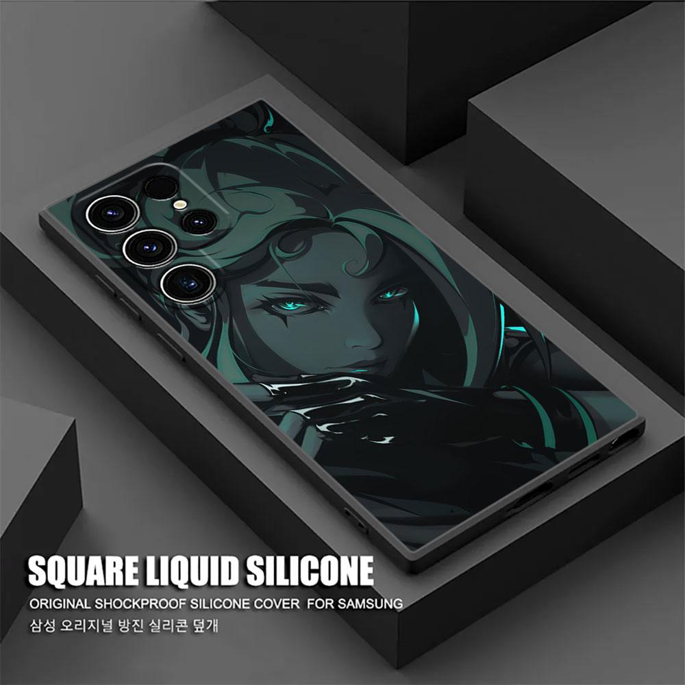 Hot Video Game Neon Valorant Killjoy S26Ultra Case For Samsung Galaxy S26 S25 S24 S23 S20 S21 FE S22 Ultra Plus Soft Phone Cover