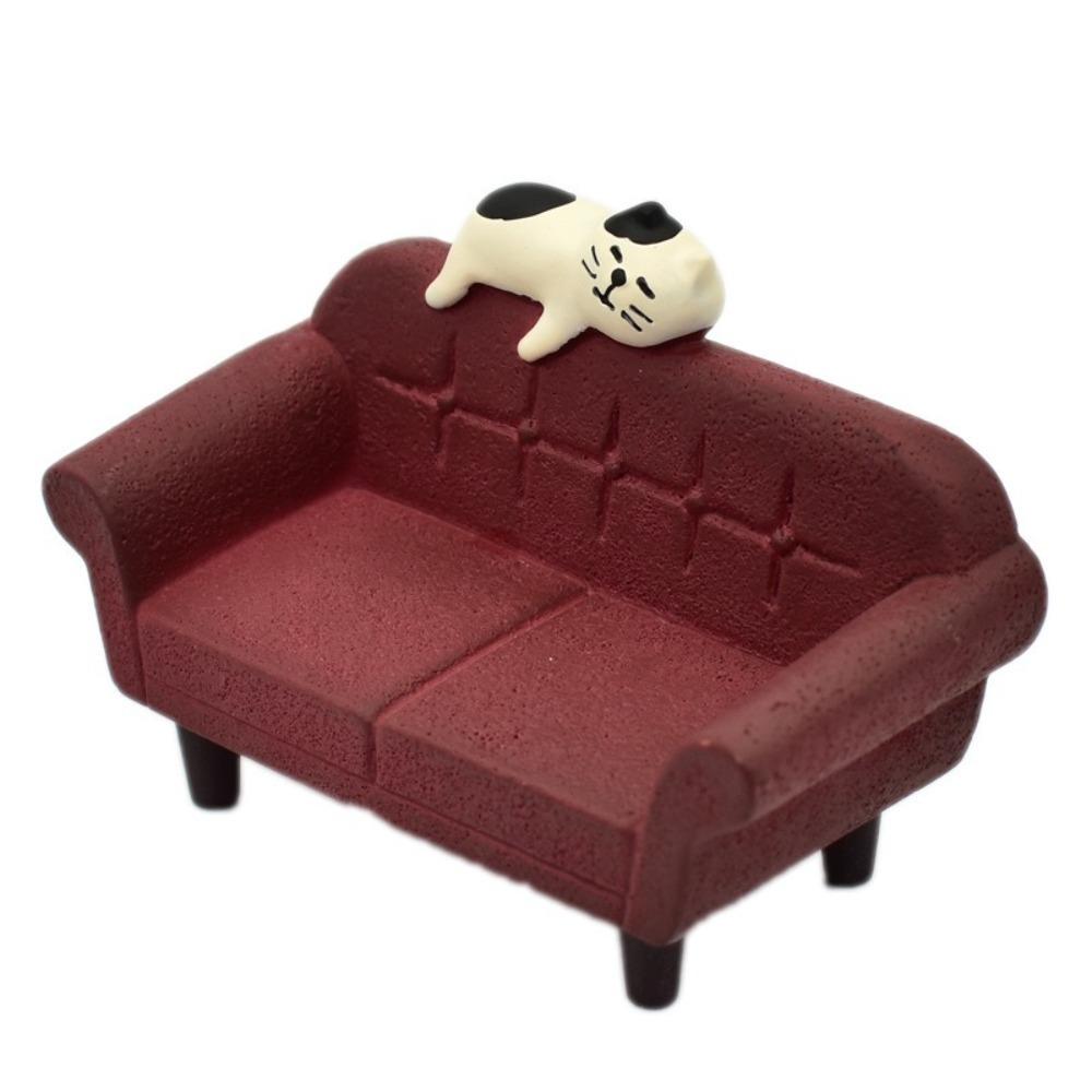 

Миниатюрная поделка Маленький диван Мебель Игрушки Смола Кукольный домик Кошачий стул Миниатюрные аксессуары Style 1