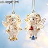 Shining Goat Hanging Ornament 2D Flat Artificial Rhinestone Animal Hanging Decoration Embossed Pattern Goat Bag Charm
