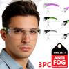 Lunettes de sécurité Anti-buée Branches souples en TR90 Protection UV400 Résistantes aux chocs Légères Confortables pour le Sport Industriel Laboratoire HM11