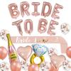 Bride Party Theme "Bride To Me" - Letter Bottle Diamond Ring Aluminum Film Balloons Set - Bride Party Decorative Items