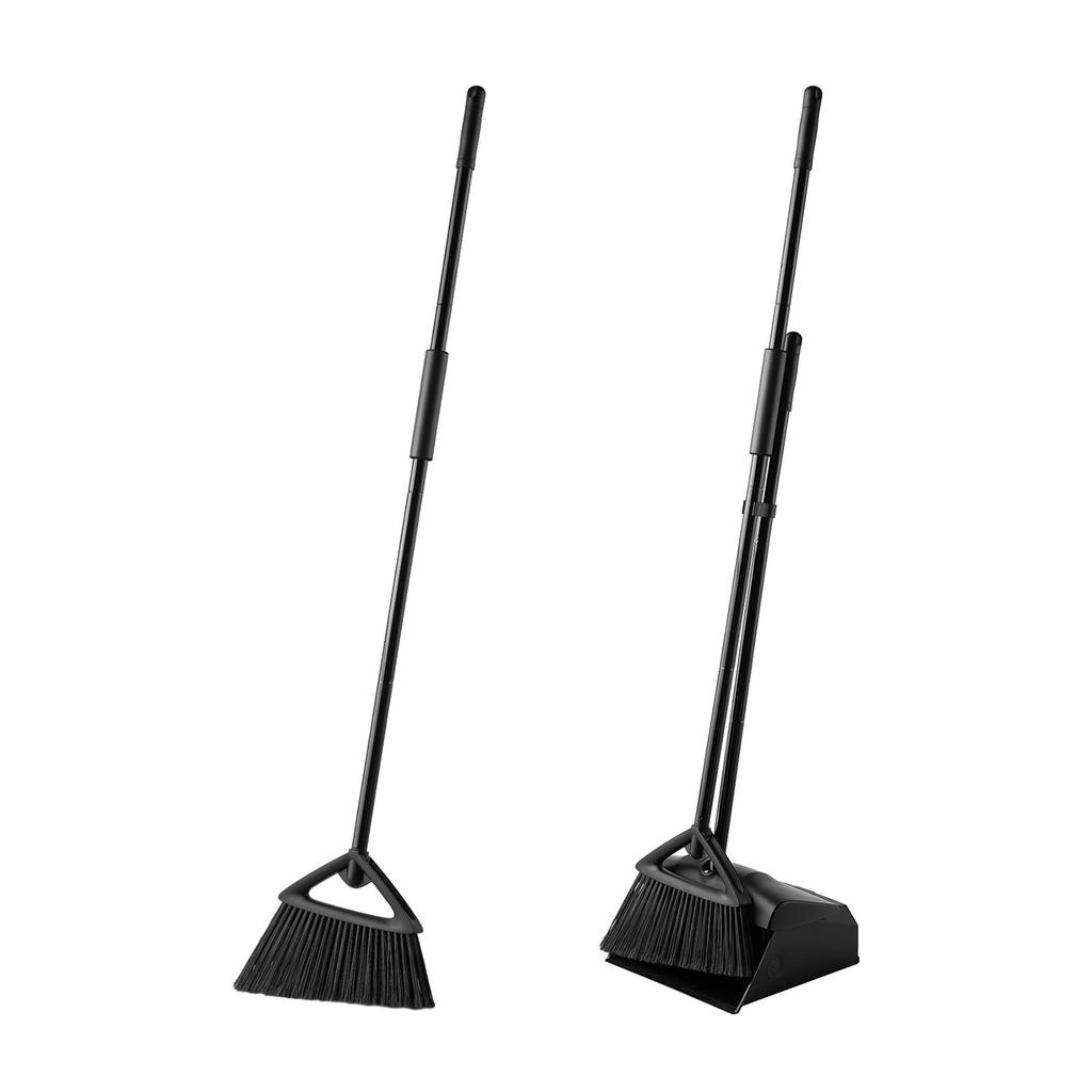 Eyliden Broom and Dustpan Stylish Broom Garden Cleaning Keeps Your Hands Long Handle Odor and Fallen Snow Gymnasium Set, Pair, Broom, Indoor, Outdoor,